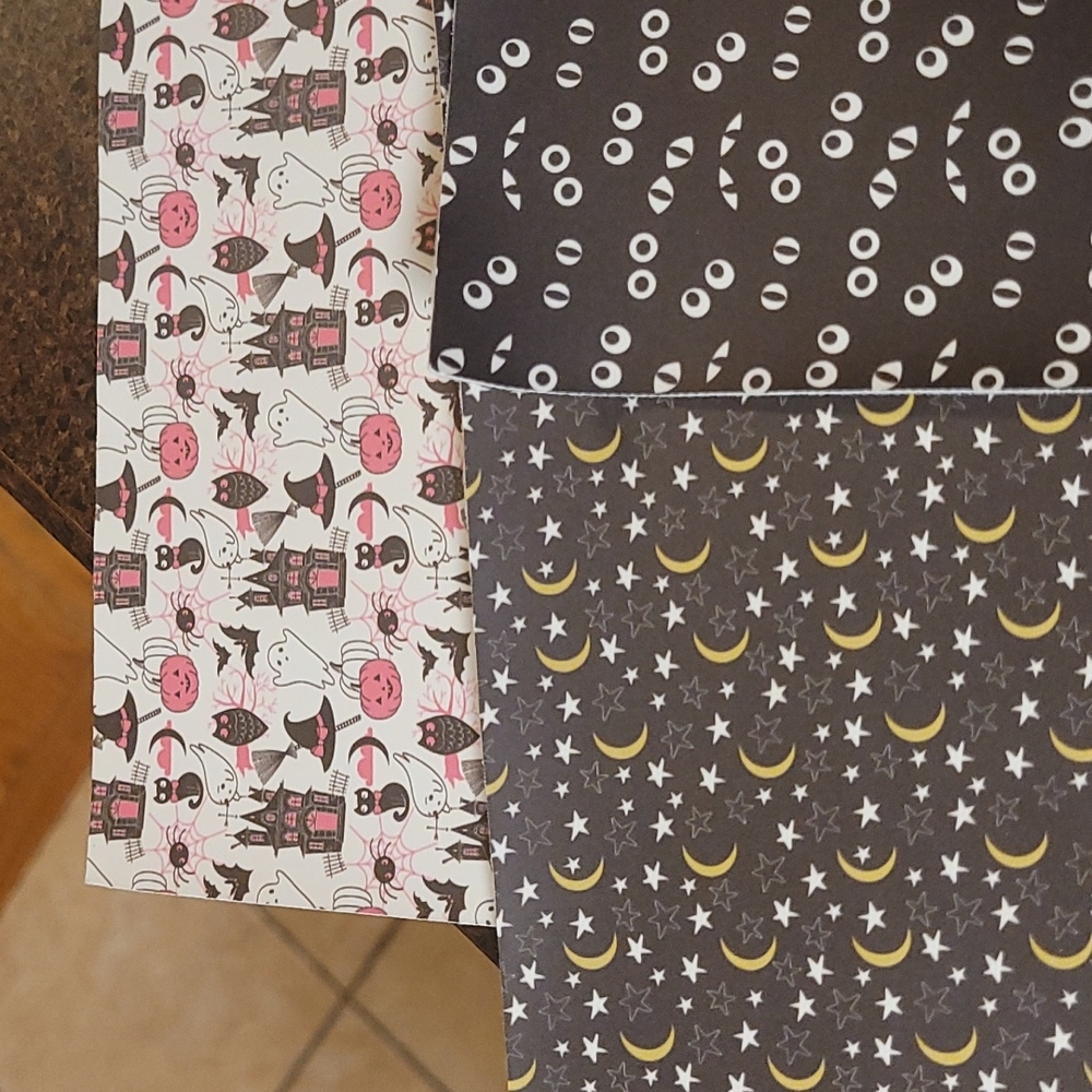 3 Glow in the Dark Faux Leather Sheets and 1 Non Glow